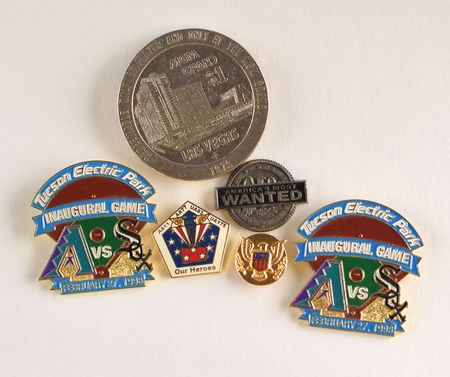 Lot #7068 Bob Shelton's Personal Pins and Pocket Items Including 'High Chaparall' & John Wayne Knife - Image 5