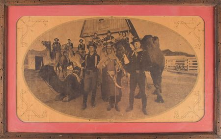 Lot #7033  'Hawmps!' Lot: Photo, Poster, Script, Buckle, Button, and Mug - Image 2