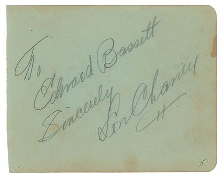 Lot #7337 Lon Chaney, Sr. Signature - Image 1