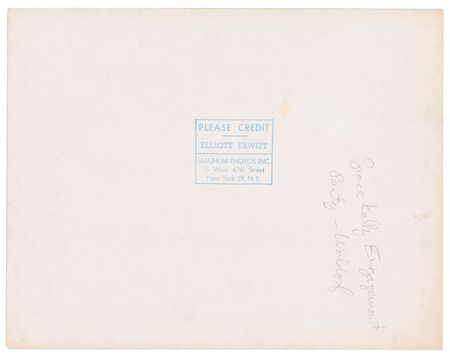 Lot #7303 Grace Kelly Original Photograph by Elliott Erwitt - Image 2