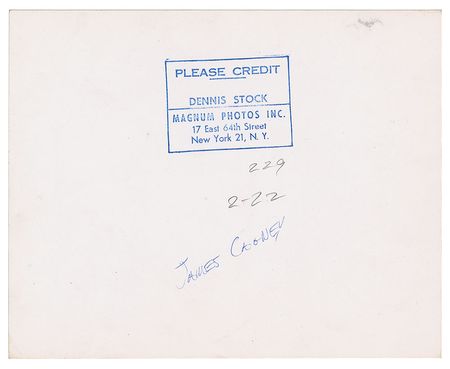 Lot #7294 James Cagney Trio of Original Photographs by Dennis Stock - Image 6