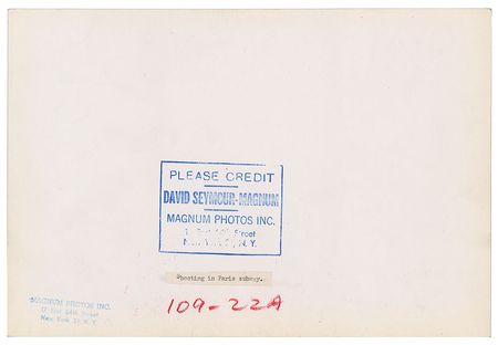 Lot #569  Act of Love Group of (7) Original Photographs by David Seymour - Image 11