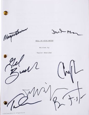 Lot #7480  Hell or High Water Cast-signed Script - Image 3