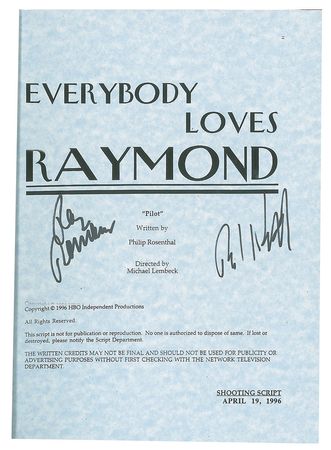 Lot #7408  Everybody Loves Raymond Script Signed by Ray Romano and Philip Rosenthal - Image 2