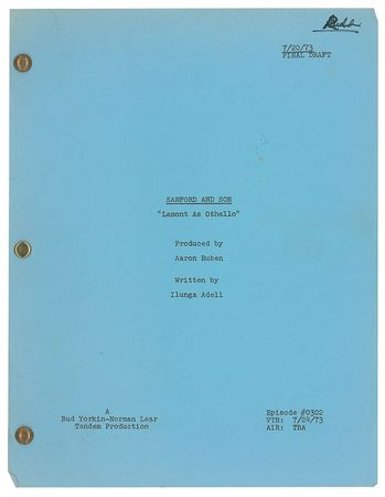 Lot #7467 Redd Foxx's Script for Sanford and Son - Image 1