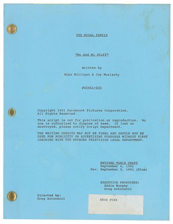 Lot #7470 Redd Foxx's Script for The Royal Family - Image 1