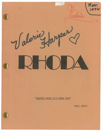Lot #7476 Valerie Harper's Script for Rhoda - Image 1