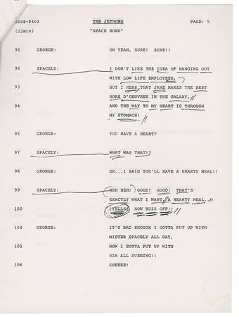 Lot #7444 Mel Blanc's Script for The Jetsons - Image 2