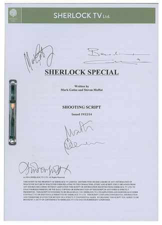 Lot #7430  Sherlock Cast-signed Script - Image 1