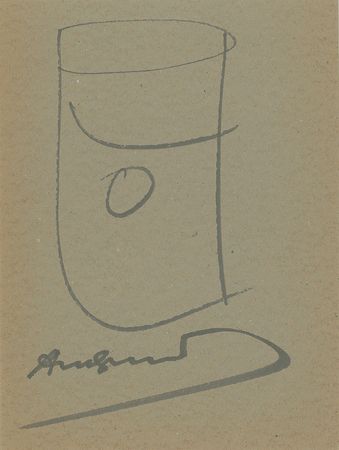 Lot #296 Andy Warhol: A particularly large sketch of his iconic soup can - Image 1