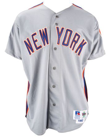Lot #750 Bobby Bonilla Game-Worn 1992 New York Mets Jersey Game-Worn Jersey - Image 1