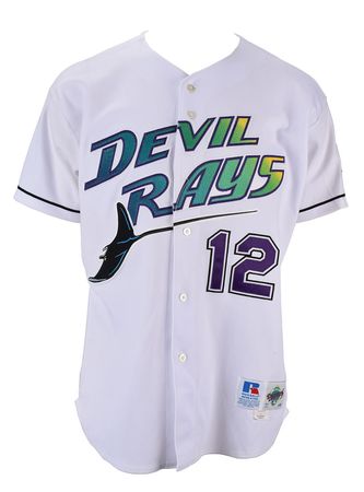 Lot #703 Wade Boggs Game-Worn 2001 Tampa Bay Devil Rays Jersey Game-Worn Jersey - Image 1