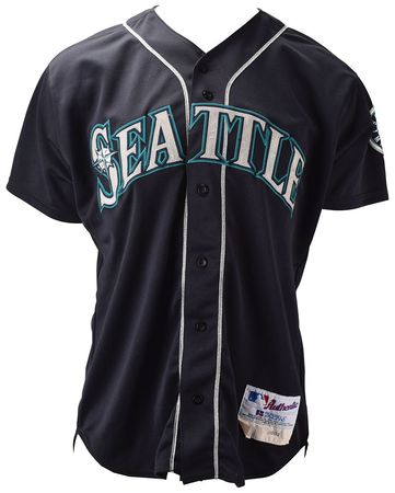 Lot #715 Edgar Martinez Game-Worn 2000 Seattle Mariners Jersey Game-Worn Jersey - Image 2