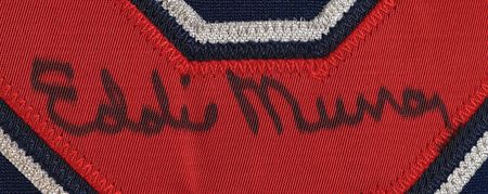 Lot #829 Eddie Murray Game-Worn 2002 Cleveland Indians Jersey Game-Worn Jersey - Image 3