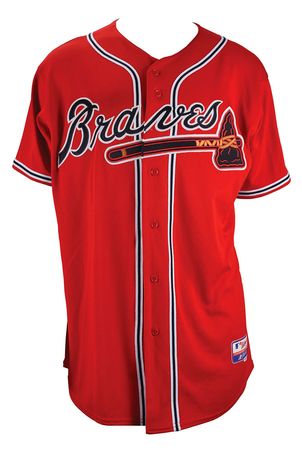 Lot #729 John Smoltz Game-Worn 2007 Atlanta Braves Jersey - Breaks Franchise Strikeout Record!: Game-worn jersey from a record-setting outing - Image 1