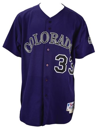Lot #872 Larry Walker Game-Worn 2003 Colorado Rockies Jersey Game-Worn Jersey - Image 1