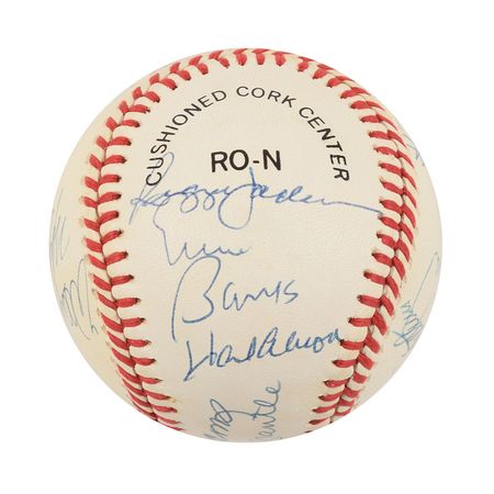 Lot #701 Baseball: 500 Home Run Club: Beautiful 500 Home Run Club baseball, highlighted by Mantle, Williams, and Aaron - Image 3