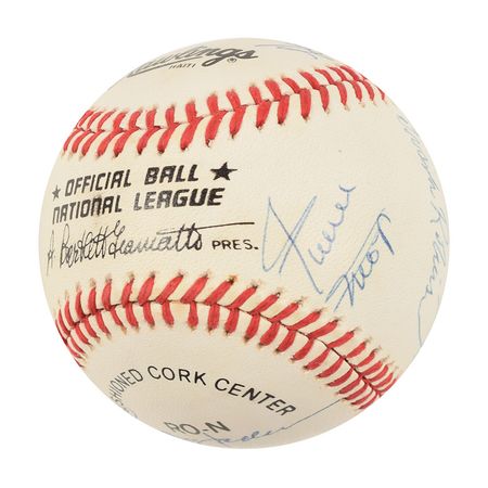 Lot #701 Baseball: 500 Home Run Club: Beautiful 500 Home Run Club baseball, highlighted by Mantle, Williams, and Aaron - Image 6