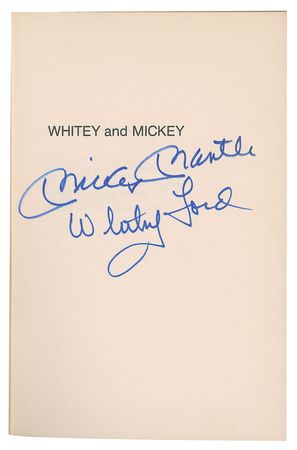 Lot #815 Mickey Mantle and Whitey Ford Signed Book - Image 1