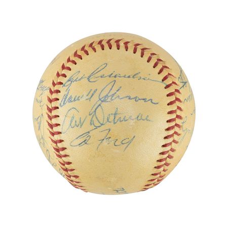 Lot #720 NY Yankees: 1958 Signed Baseball - Image 2