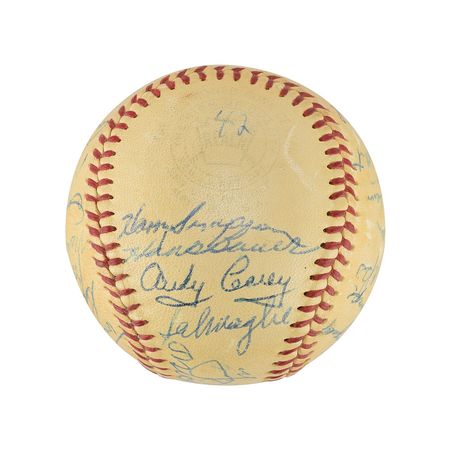 Lot #720 NY Yankees: 1958 Signed Baseball - Image 3