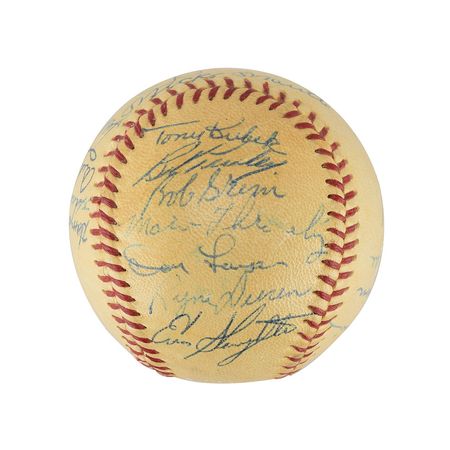 Lot #720 NY Yankees: 1958 Signed Baseball - Image 4