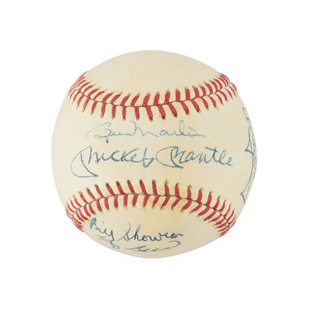 Lot #713 Mickey Mantle and Billy Martin Signed Baseball - Image 1