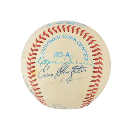 Lot #713 Mickey Mantle and Billy Martin Signed Baseball - Image 3