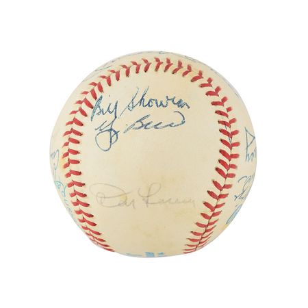 Lot #713 Mickey Mantle and Billy Martin Signed Baseball - Image 4