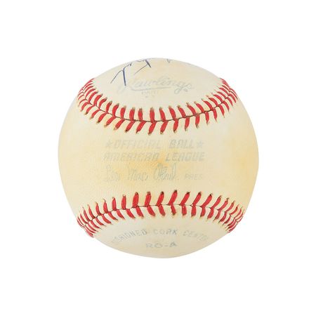 Lot #707 DiMaggio, Mantle, and Yastrzemski Baseball - Image 4