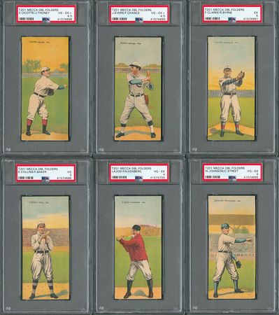 Lot #670 1911 Mecca Double Folders PSA Graded Collection (6) - Mostly HOFers Baseball Card Collection - Image 1