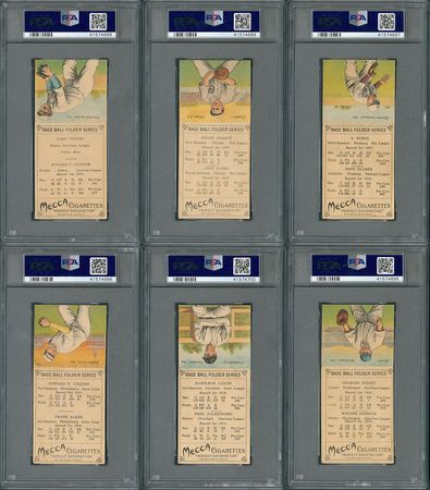 Lot #670 1911 Mecca Double Folders PSA Graded Collection (6) - Mostly HOFers Baseball Card Collection - Image 2