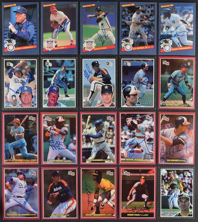 Lot #695 1983-87 Donruss Action All-Stars Autographed Partial and Near Sets (128 Cards) Signed Baseball Card Collection - Image 2