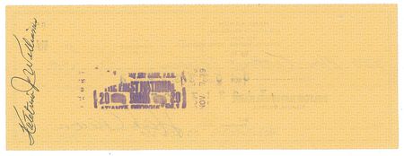 Lot #733 Hank Aaron Signed Check - Image 2