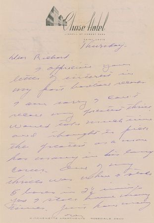 Lot #744 Baseball Letters Signed Letters - Image 1