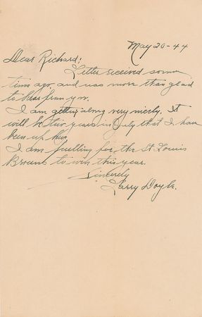 Lot #744 Baseball Letters Signed Letters - Image 6
