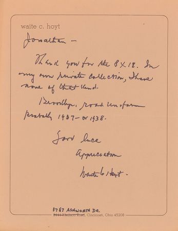Lot #744 Baseball Letters Signed Letters - Image 7