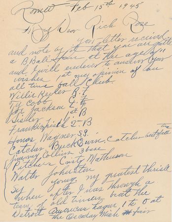 Lot #698 Baseball Letters Signed Letters - Image 7