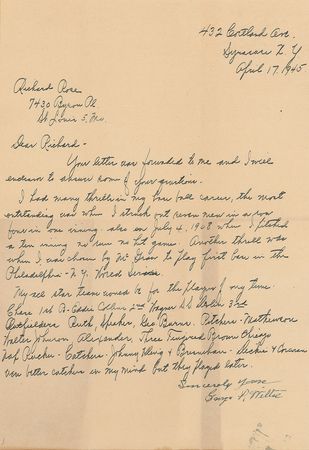 Lot #698 Baseball Letters Signed Letters - Image 12