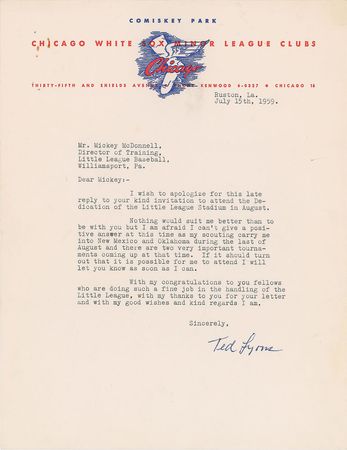 Lot #699 Baseball Letters Signed Letters - Image 9