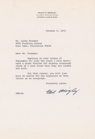 Lot #743 Baseball Executive Letters Signed Letters - Image 3