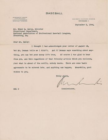 Lot #743 Baseball Executive Letters Signed Letters - Image 4