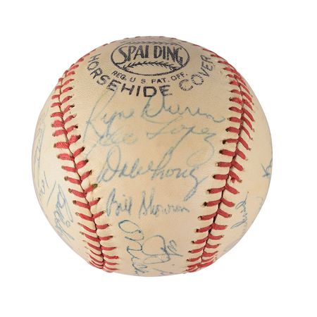 Lot #721 NY Yankees: 1960 Signed Baseball - Image 4