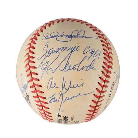 Lot #718 NY Mets: 1969 Signed Baseball - Image 1