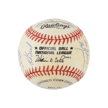 Lot #718 NY Mets: 1969 Signed Baseball - Image 6