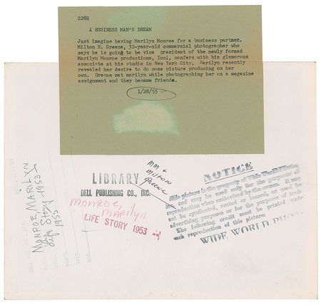 Lot #574 Marilyn Monroe and Milton H. Greene - Image 2