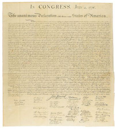 Lot #76 Declaration of Independence Force Print: Sought-after 1848 Force engraving of the Declaration of Independence - Image 1