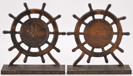 Lot #187 USS Constitution Bookends - Image 1