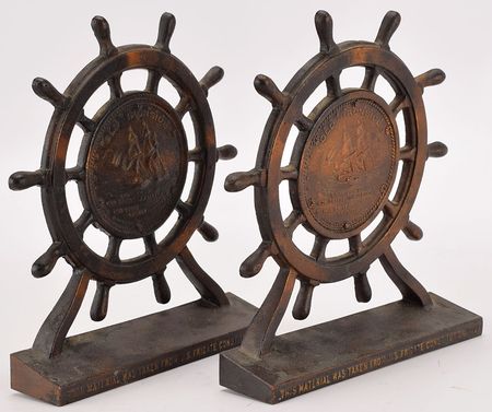 Lot #187 USS Constitution Bookends - Image 2