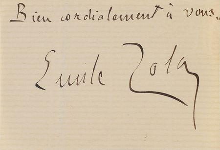 Lot #366 Emile Zola Signature and Calling Card - Image 2